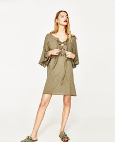 Платье со шнуровкой Zara