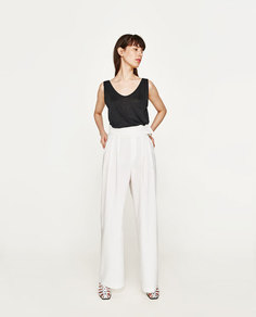 Топ изо льна на бретелях Zara