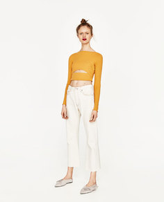 Джинсы с эффектом потертости join life Zara