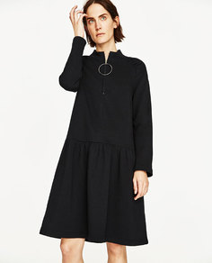 Мини-платье с молнией Zara