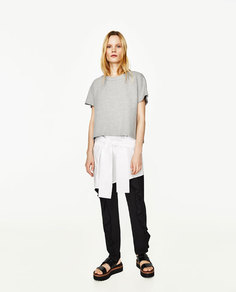 Комбинированное платье с узлом Zara