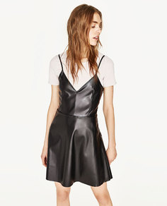 Мини-платье из искусственной кожи Zara