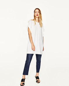 Платье с деталями на рукавах Zara