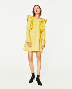 Платье с воланами Zara