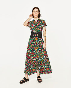 Платье с цветочным принтом Zara