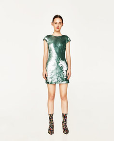 Платье с пайетками Zara