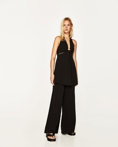 Платье с вырезом халтер Zara
