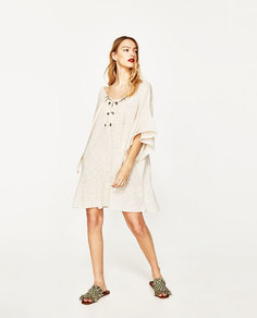 Платье со шнуровкой Zara