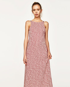 Платье на бретелях с вырезом на спине Zara