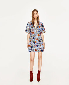 Платье с принтом Zara