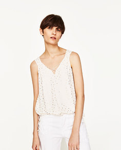 Топ в горошек Zara