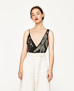 Боди с вышивкой Zara