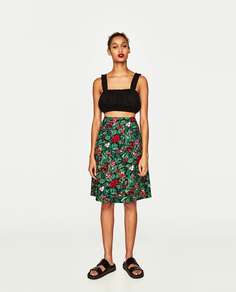 Топ короткий на бретелях Zara