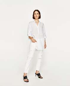 Туника с воротником-стойкой Zara