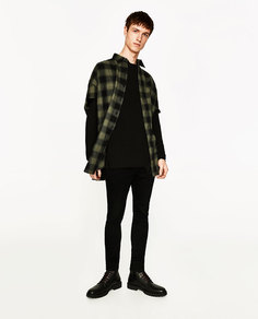 Рубашка в стиле oversize в клетку Zara