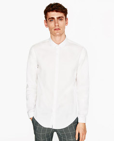 Рубашка с металлической пуговицей Zara