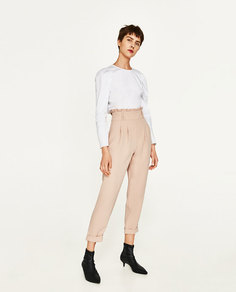 Брюки с высокой посадкой Zara
