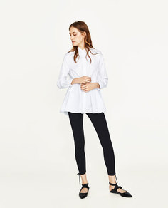 Брюки-дудочки с металлическими деталями Zara