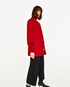 Пальто с застежкой на пуговицу Zara