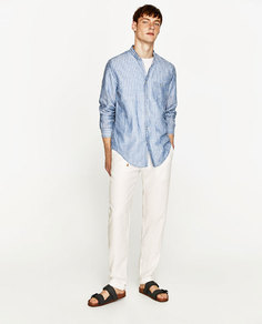 Базовые льняные брюки Zara