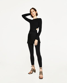 Укороченный свитер с лентами Zara