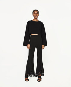 Укороченная толстовка с широкими рукавами Zara