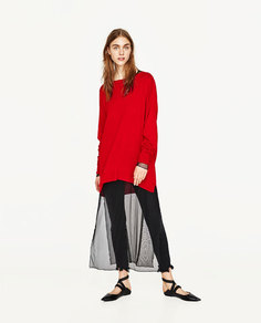Свитер в стиле oversize с вырезом лодочкой Zara
