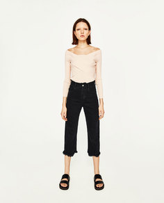 Укороченный свитер с драпировкой Zara