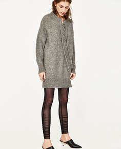 Прозрачные легинсы с драпировкой Zara