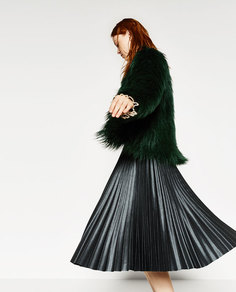 Юбка миди с плиссировкой Zara