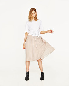 Юбка миди с плиссировкой Zara