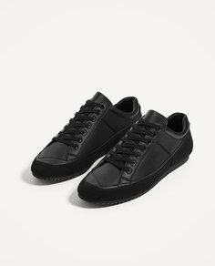 Черные кроссовки со шнуровкой Zara