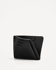 Черный бумажник для карточек Zara