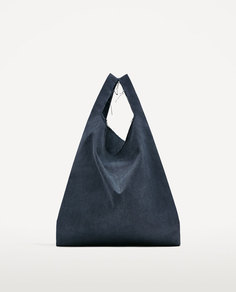 Синяя сумка из ткани Zara