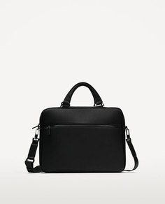 Черный портфель с двумя молниями Zara