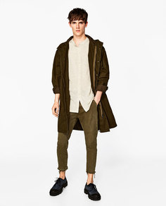 Трикотажная рубашка изо льна Zara