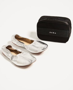 Балетки из мягкой кожи Zara
