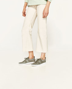 Кроссовки с деталями из ткани Zara