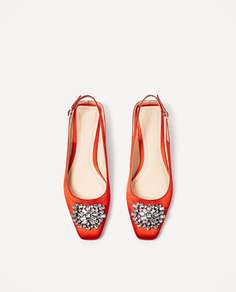 Туфли без задников с декоративной деталью Zara