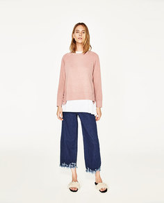 Сандалии с меховой отделкой Zara