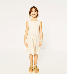 Платье из трикотажа с бантом Zara