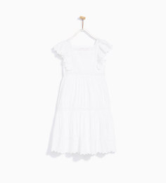 Длинное платье с кружевом Zara