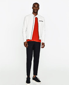 Байкерская куртка из ткани пике Zara