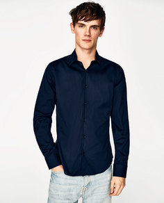 Рубашка очень облегающего покроя Zara