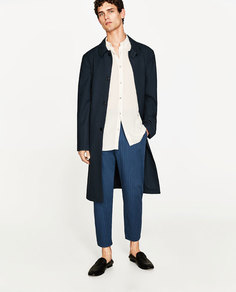 Однотонная рубашка из вискозы Zara