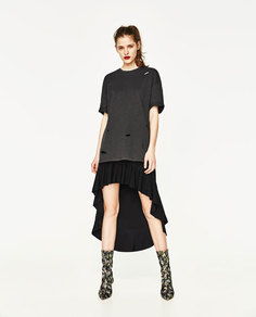 Футболка ungendered в стиле oversize с разрывами Zara