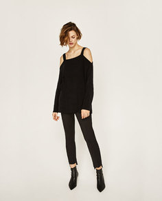 Свитер в стиле oversize с вырезами на плечах Zara