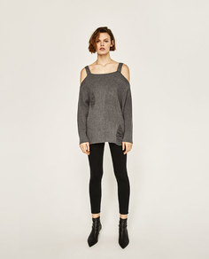 Свитер в стиле oversize с вырезами на плечах Zara