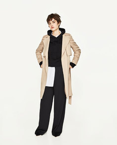 Плащ с подкладкой в клетку виши Zara
