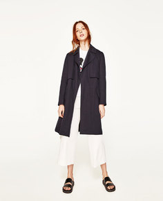 Плащ с подкладкой в клетку виши Zara